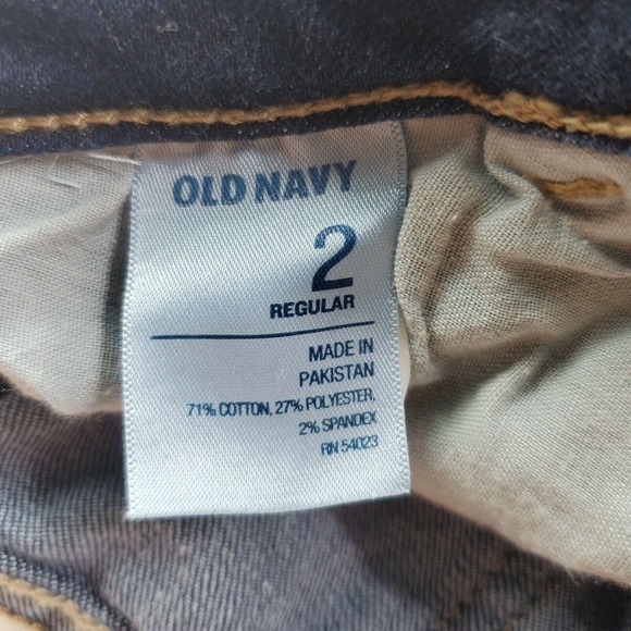 CC - Old Navy Rockstar Skinny Jeans Womens 2 Regular Dark Wash Low Rise Stretch - Picture 4 of 6